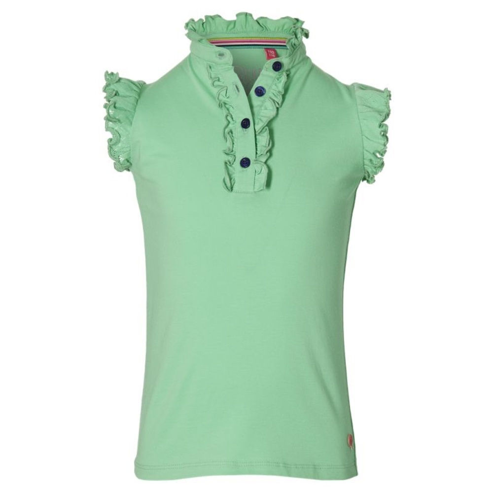 Stylish Kids Polo with Ruffled Accents